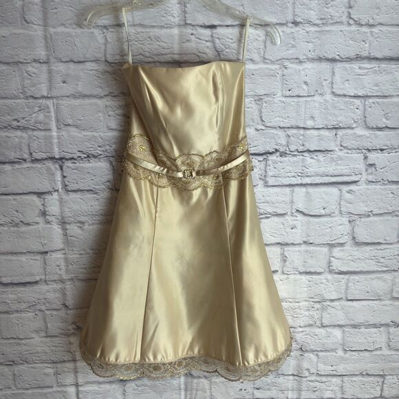 Jessica McClintock For Gunne Sax Vintage 80s Y2K Formal Prom  Girly Dress Size 3 - Picture 1 of 11